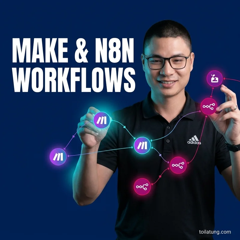 Make.com + n8n: Hệ Thống Tự Động Hoá Giảm 80% Công Việc | Tôi là Tùng, toilatung, Nguyễn Thanh Tùng, Tùng Sóc Sơn
